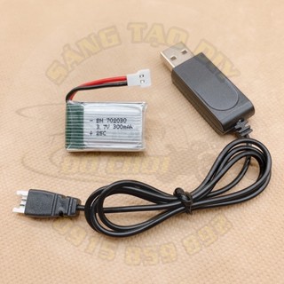 1s 3.7v 300mah dòng xả 25c dùng cho máy bay, quadcopter, drone, flycam