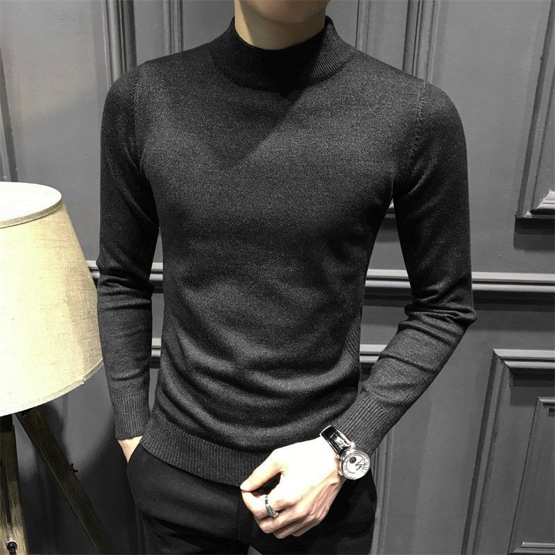 Áo sweater Tay Dài Cổ Lọ Màu Sắc Đơn Giản Cho Nam