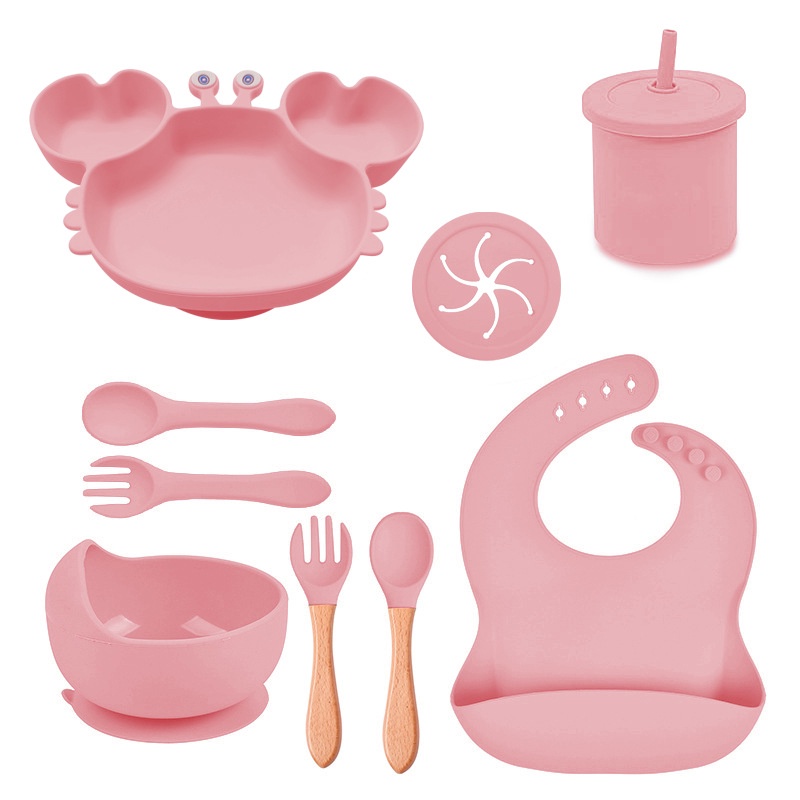 Bộ Dụng Cụ Ăn Bằng silicone Cho Bé Sơ Sinh