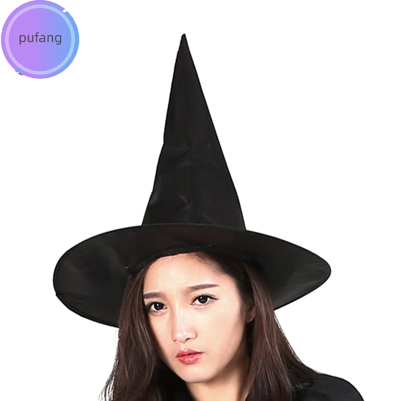 Pufang Mũ Phù Thủy Màu Đen Hóa Trang halloween Cho Người Lớn vn