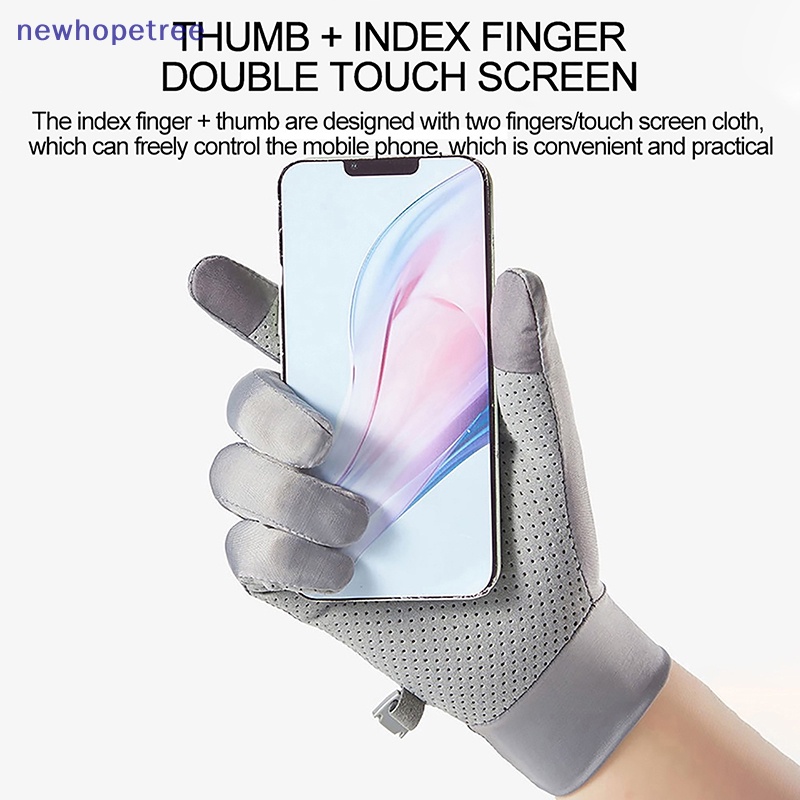 Ntvn Găng Tay Lụa Lạnh Thoáng Khí Chống Nắng Chống Trượt Nhanh Khô Cho Nam Và Nữ Vào Mùa Hè Đi Xe Đạp Ngoài Trời