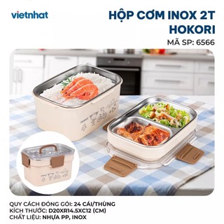 Hộp Đựng Cơm Giữ nhiệt Văn phòng - Hộp Inox Đựng Cơm Giữ Nhiệt 2 Tầng Ruột Inox Vỏ Nhựa An Toàn yenthanh.store