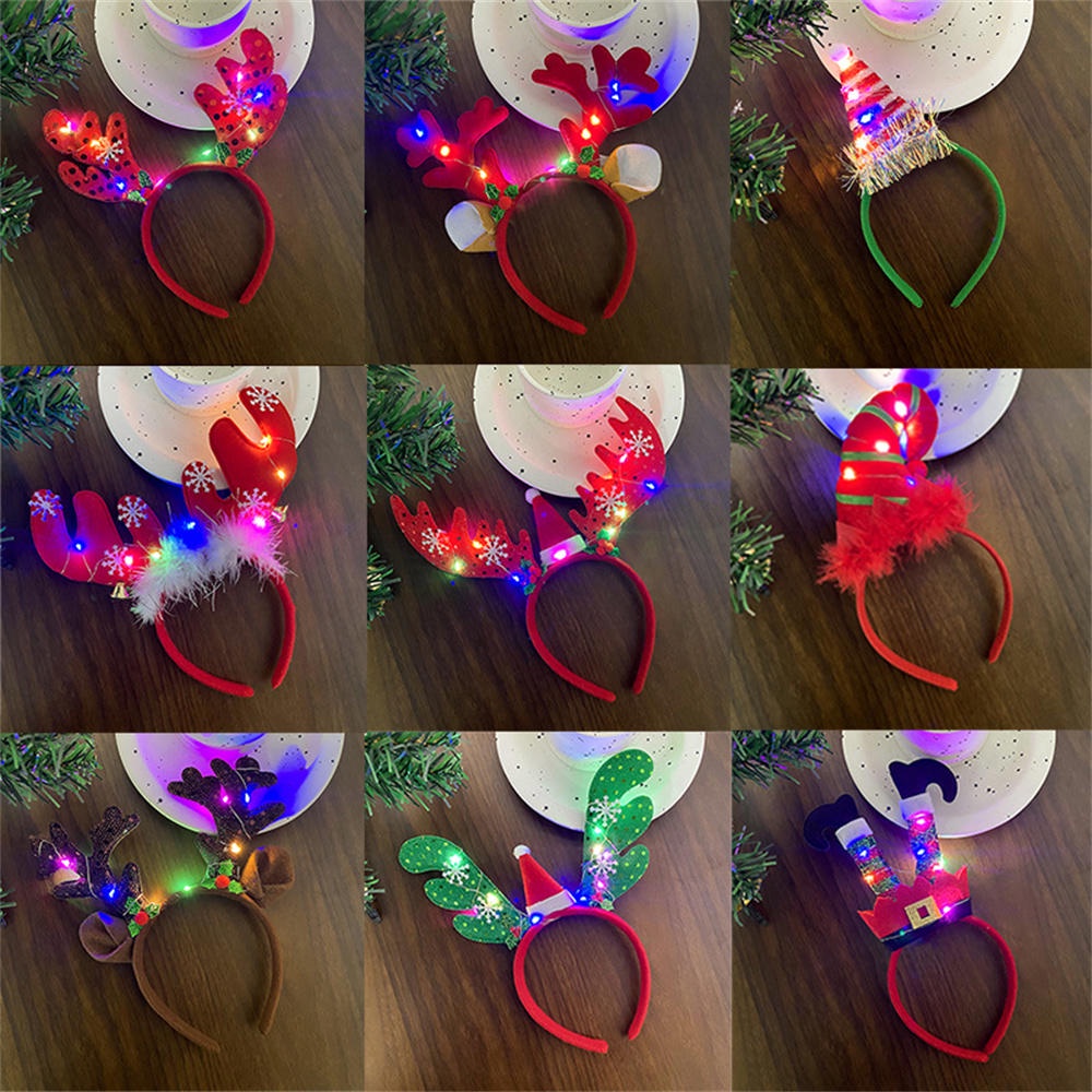 Cài Tóc Hình Sừng Hươu Có Đèn led Dễ Thương