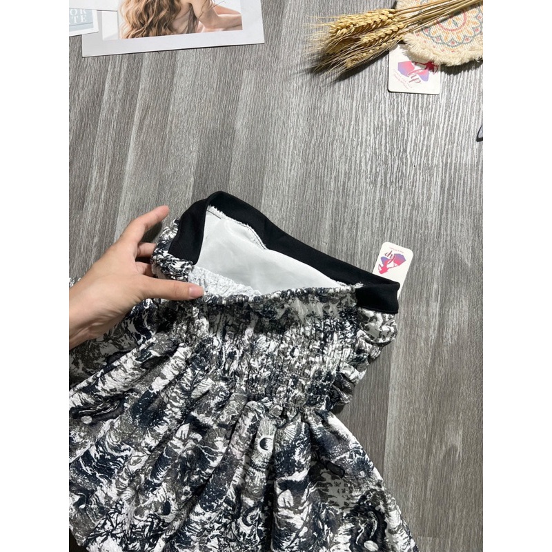 Áo quây body xoè, áo nữ ống bí 2 lớp ,áo cúp ngực kèm mút alohashop91