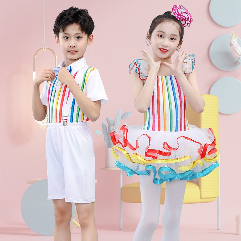 Váy Công Chúa pettiskirt Bằng Vải Tuyn Đính Kim Cương Màu Cầu Vồng Cho Bé Trai Và Bé Gái