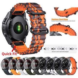 Dây đeo silicon 26mm 22mm họa tiết rằn ri cho garmin fenix 7 7x 6 6x pro 5 5x plus 3 hr 2 epix gen2 tactix 7 amoled
