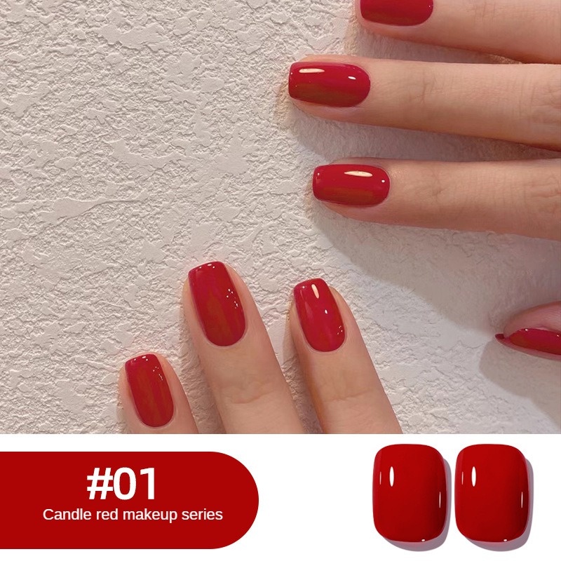 Gluezi Mùa Thu Đông Đỏ Sơn Móng Tay Cao Cấp Màu Đỏ Anh Đào Đồng Màu Lễ Kỷ Niệm Đám Cưới Sơn Móng Tay Đặc Biệt Sơn Móng Tay qusl