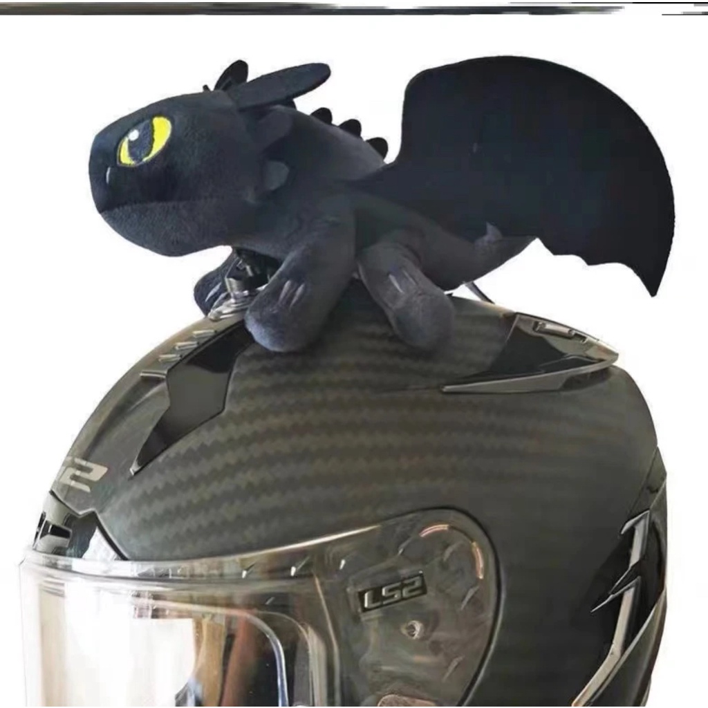 Toothless | How to Train Your Dragon Búp Bê Rồng Bay Màu Đen Trang Trí Xe Hơi / Mô Tô