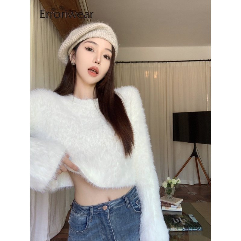 Áo sweater Dệt Kim Màu Đen Trơn Dáng Rộng Thời Trang 2023 Cho Nữ