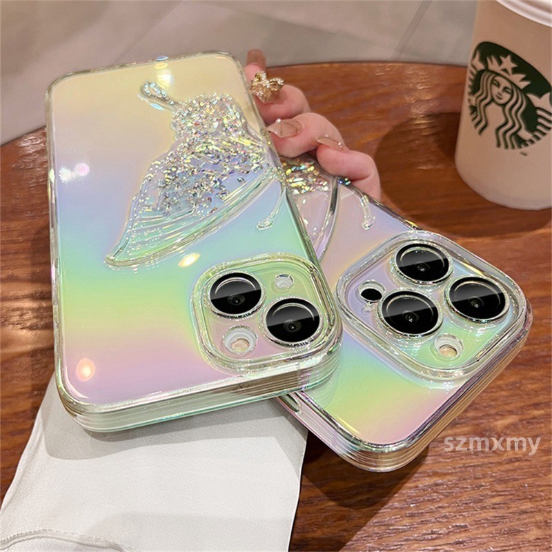 Ốp Điện Thoại Mềm Trong Suốt Hình Bướm 3d Kim Tuyến Nước Cho iphone 15 14 13 12 11 pro max