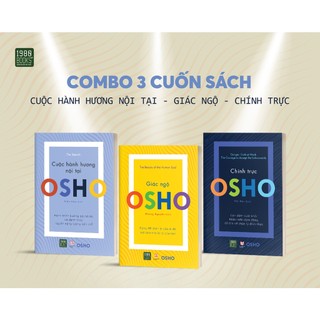 Sách - combo 3 cuốn osho cuộc hành hương nội tại - giác ngộ - chính trực