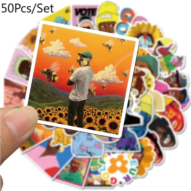 Bộ 50 Miếng Dán Chống Thấm Nước Hình tyler the creator Độc Đáo