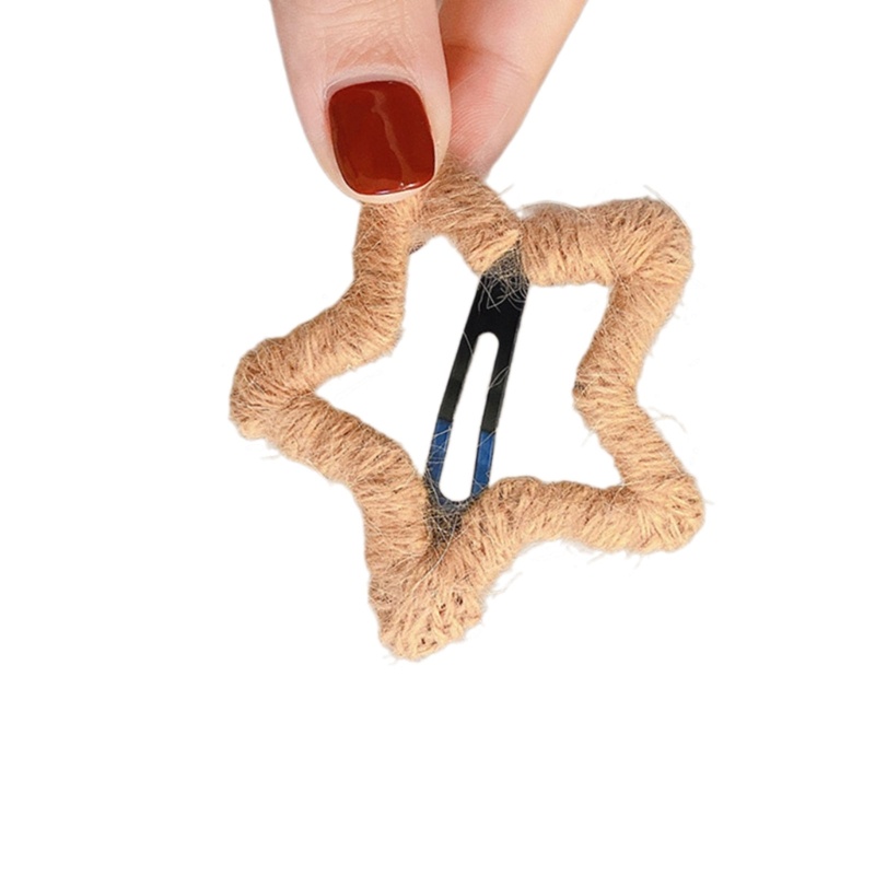 Kẹp Tóc Nơ Hình Ngôi Sao Bằng Lông Nhung Phong Cách Pháp Cổ Điển