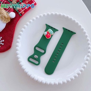 Dễ Thương Ốp Điện Thoại Silicon Hình Ông Già Noel 8 Cho smartwatch series 9 / 8 / 7 / 6 / se / 5 / 4 49 / 45 / 44 / 42 / 41 / 40 / 38mm