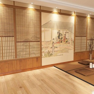  Tùy Chỉnh 3D Nền Nhật Bản Giấy Dán Tường Ukiyoe Trang Trí Giấy Dán Tường Tatamii Zakaya Màn Hình Gỗ Sushi Shop Nhà Hàng Bức Tranh Tường 
