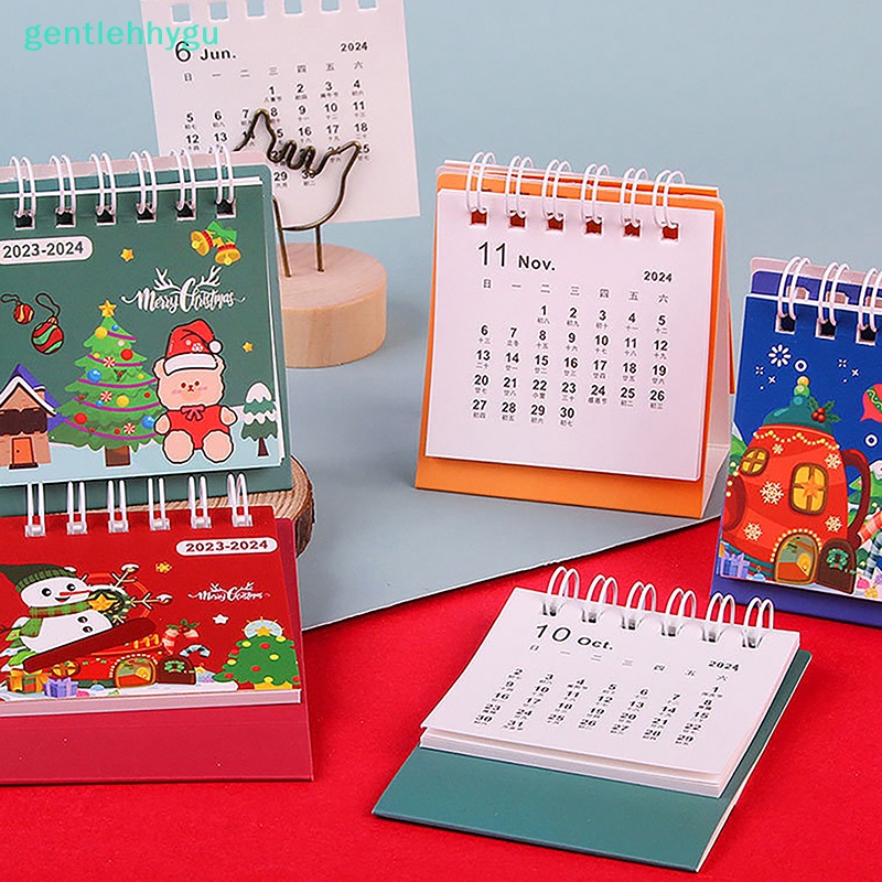 Lịch Để Bàn mini gentgu 2024 Họa Tiết Giáng Sinh Dễ Thương vn