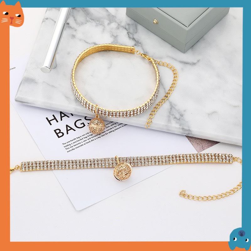 Vòng Đeo Cổ Gắn Chuông Phong Cách Trung Hoa Cho Thú Cưng