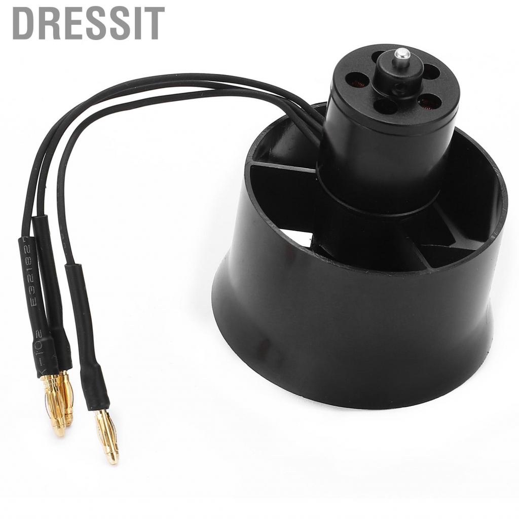 Dressit RC Airplane Brushless Motor  High‑speed Operation Rc Upgrade Parts High Efficiency Ducted Fan 30mm EDF 6 Blades for