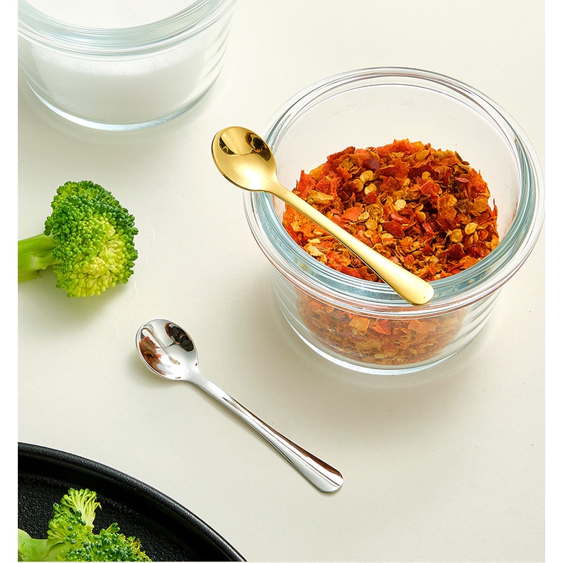 Muỗng Cà Phê / Gia Vị Bằng Thép Không Gỉ 304 Hình Tròn Nhỏ 7.5cm