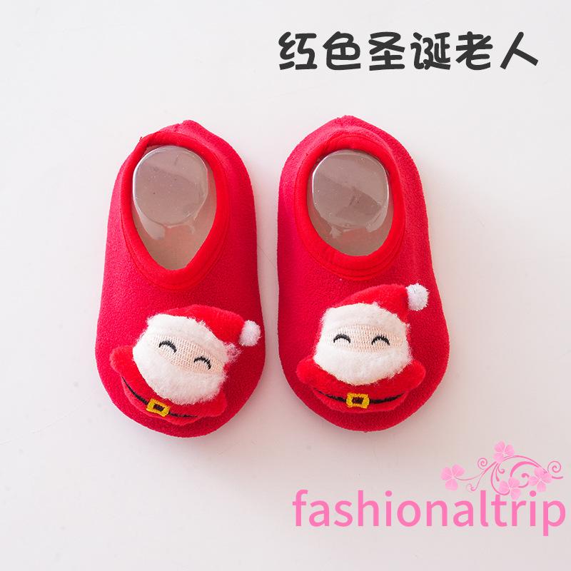 Giày Dạng Vớ In Họa Tiết Giáng Sinh Hoạt Hình 3d Cho Bé Sơ Sinh