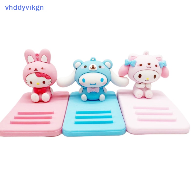 Vhdd sanrio anime hello kitty Giá Đỡ Điện Thoại Để Bàn Trang Trí Nội Thất Mô Hình kawaii kuromi cinnamoroll melody purin Màu Xanh Dương vn