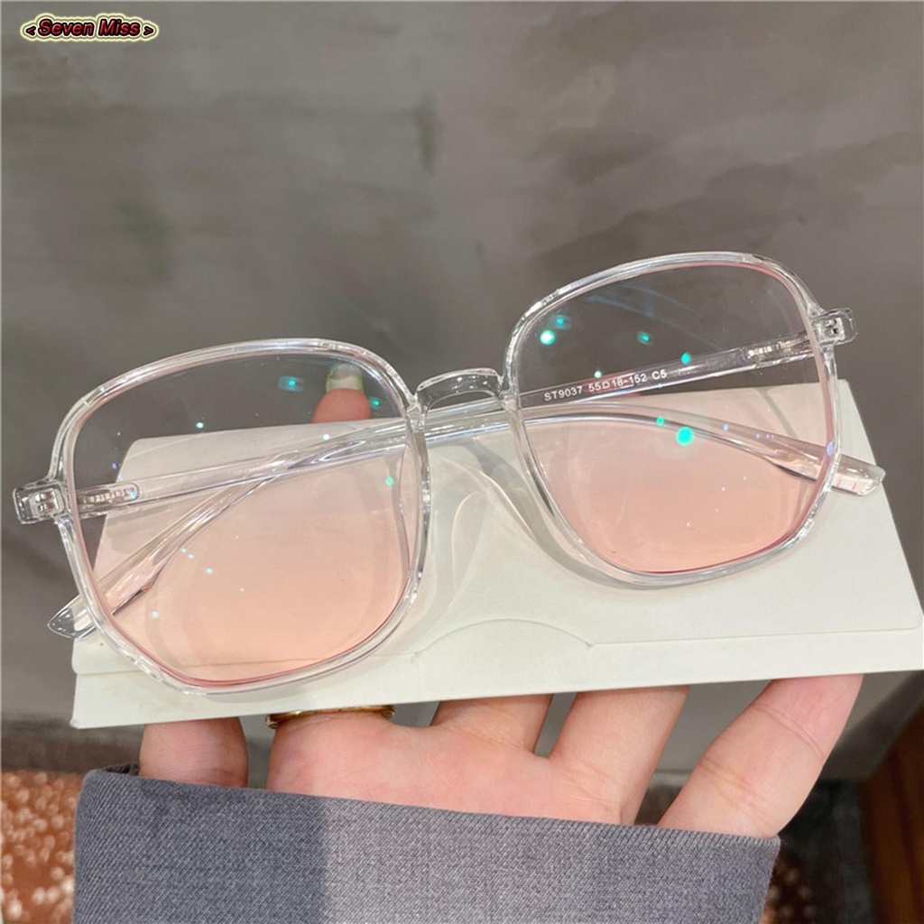 Kính Mát Gọng Vuông Lớn Chống Chói Mắt Màu Xanh Dương Nhạt