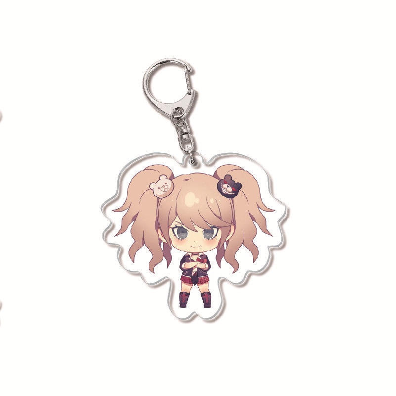 Hoạt hình trò chơi ngoại vi acrylic móc khóa Danganronpa 4 Monokuma Naegi Makoto khuôn viên trường quà tặng sáng tạo