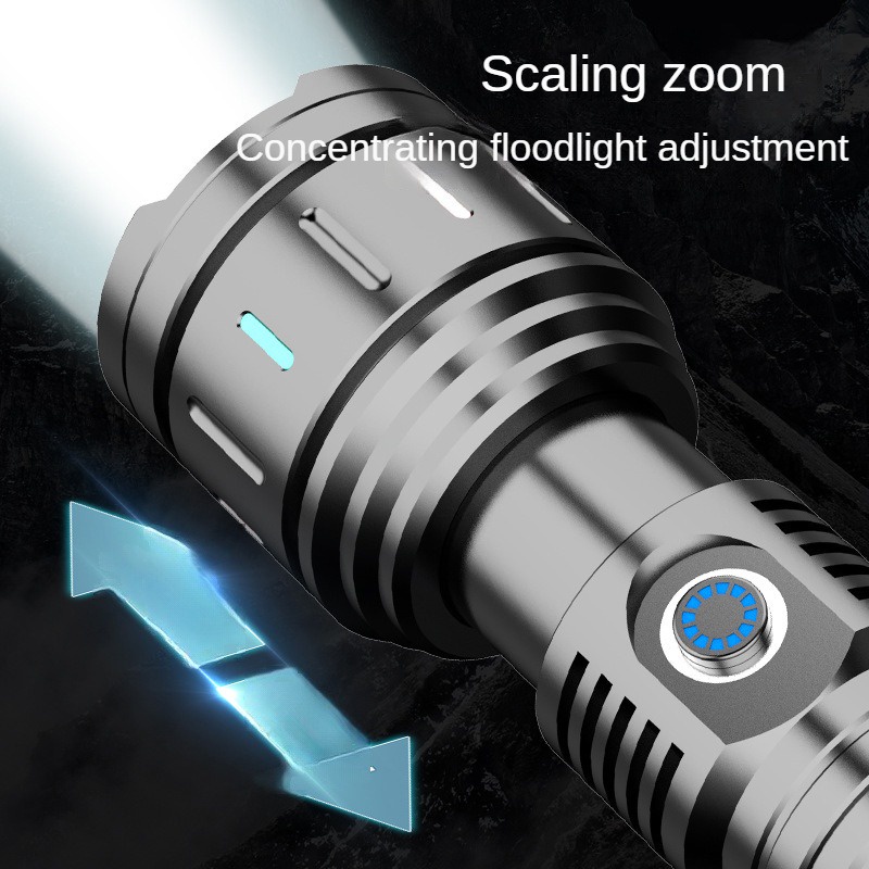 Đèn Pin 600w 18650 xhp360 Siêu Sáng Chống Thấm Nước Cắm Trại Tiện Dụng
