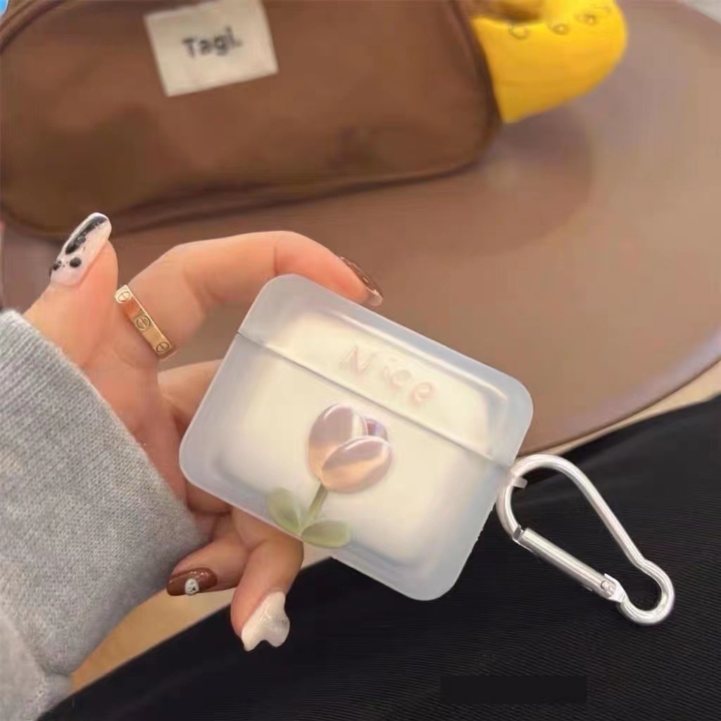 Vỏ Bảo Vệ Hộp Sạc Tai Nghe airpods 1 2 pro 3 2021 pro2 2022 Hình Vuông Họa Tiết Tranh Sơn Dầu