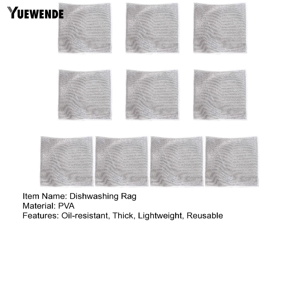 Ym.b Set 10 Khăn Lau Chén Dĩa Không Xơ Vải Khô Và Ướt Đa Năng Có Thể Tái Sử Dụng Cho Nhà Bếp Kiểu Tây Ban Nha
