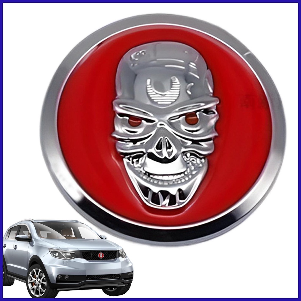 Miếng Dán Kim Loại Hình Đầu Lâu 3d Trang Trí Xe Hơi / Xe Tải / Mô Tô