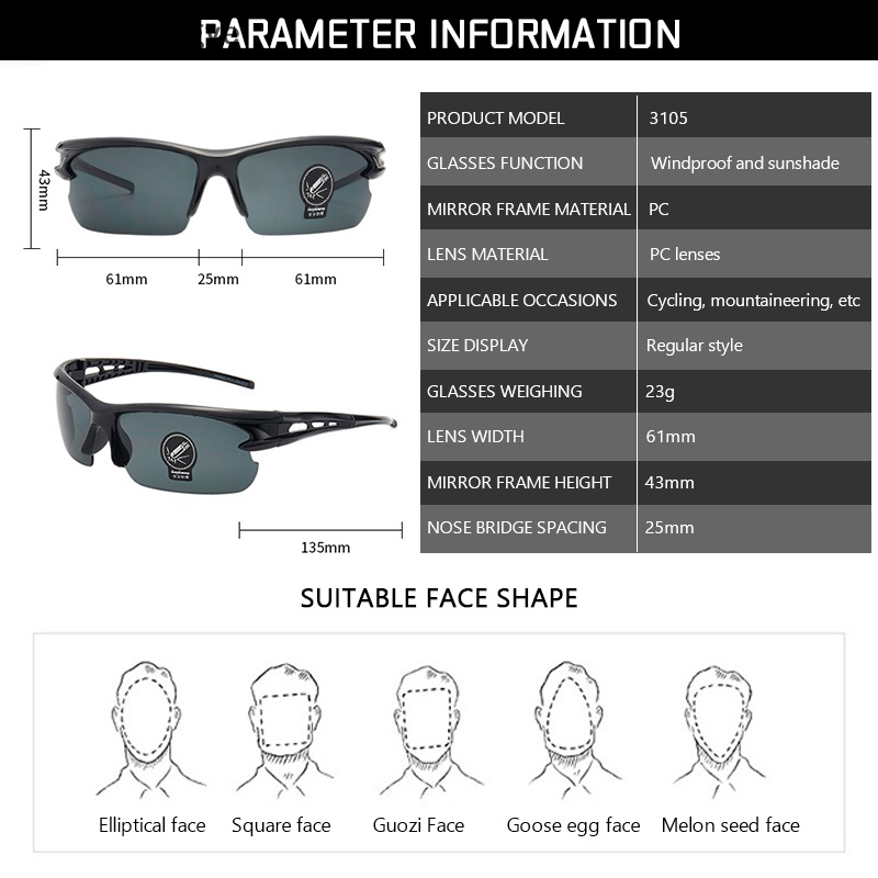 Nyy Kính Mát Phân Cực Chống Tia uv 400 Bảo Vệ Mắt Dành Cho Nam Nữ Chạy Xe Đạp Thể Thao Chạy Bộ
