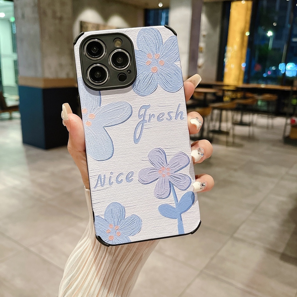 OFF-WHITE Bao Da Điện Thoại Da Cừu Hình Tranh Sơn Dầu Cho xiaomi 13 13t 13tpro 13pro lite 12 12t lite 11t 11 lite k60 ultra Ốp