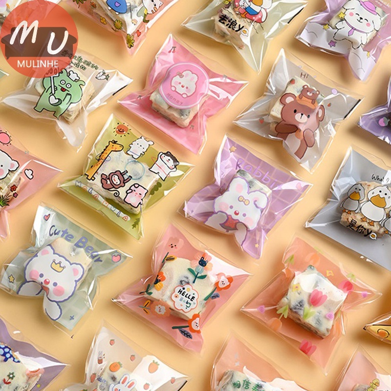Set 100 Túi Nhựa Trong Suốt Đựng Bánh Kẹo Tiện Lợi vn