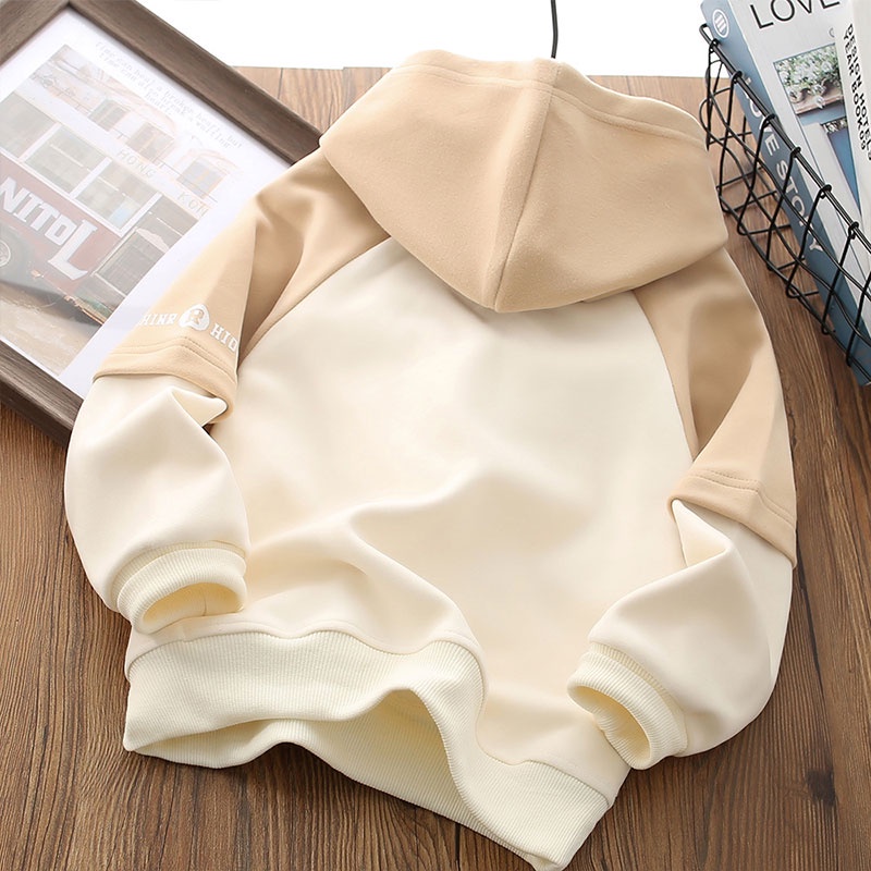 Michley Áo Khoác Hoodie Dáng Rộng Cỡ Vừa Và Lớn In Chữ Thời Trang Thu Đông Cho Bé Trai Và Gái