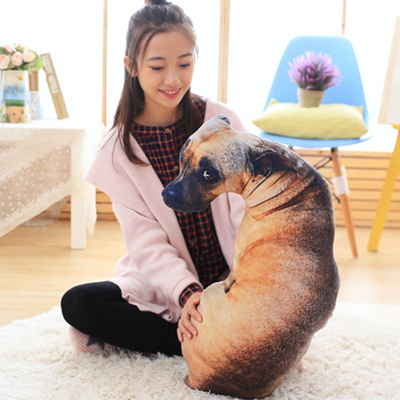 ⚡Còn Hàng⚡ Mô Phỏng 3d Hình Chú Chó Con Đệm Trang Trí Gối Ném Có Bông PP Bên Trong Trang Trí Nội Thất Đồ   Sofa Hoạt Hình Gối Ngủ