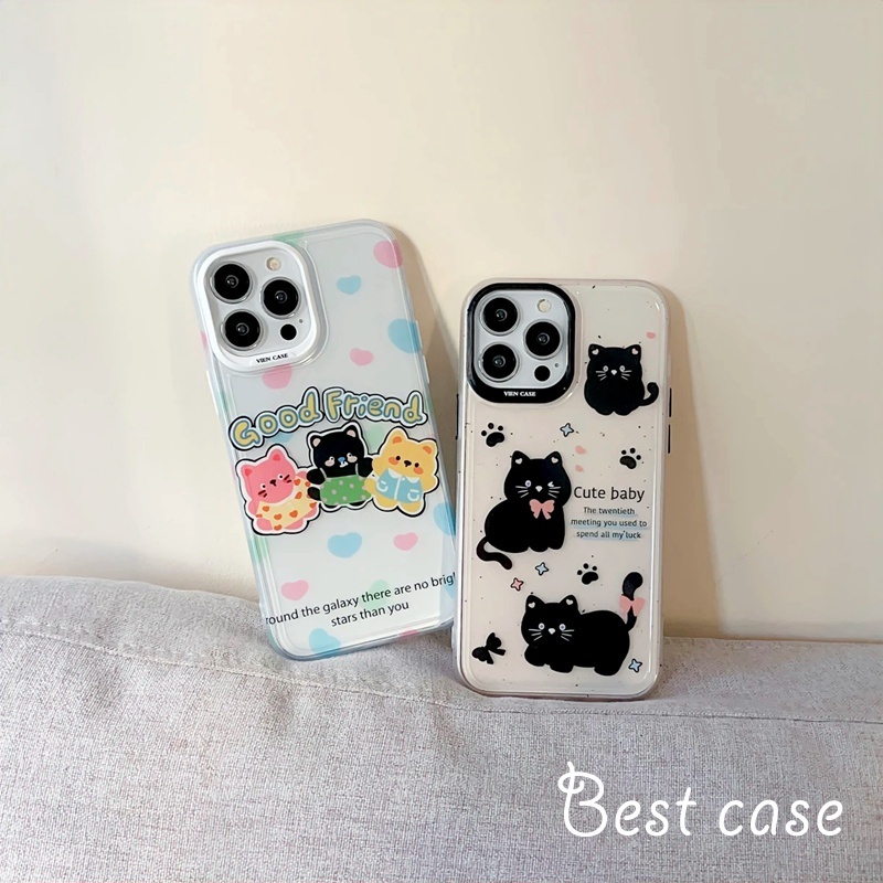 Dễ Thương Ốp Điện Thoại Hình Mèo Đáng Yêu Cho iphone 13 14 15 pro max