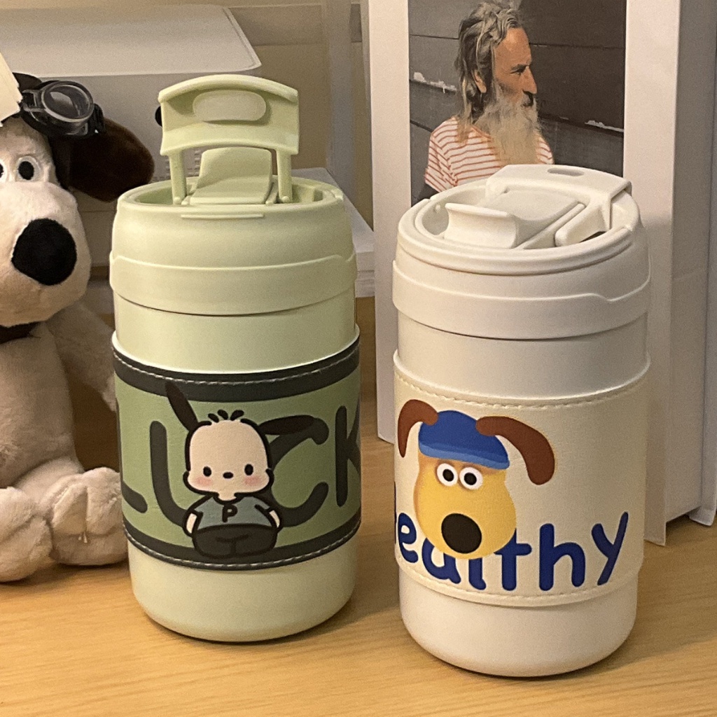 Bình Nước Giữ Nhiệt Bằng Thép Không Gỉ 304 Có Ống Hút Thông Minh, Tặng Sticker, Dây Đeo Miss 9 Official