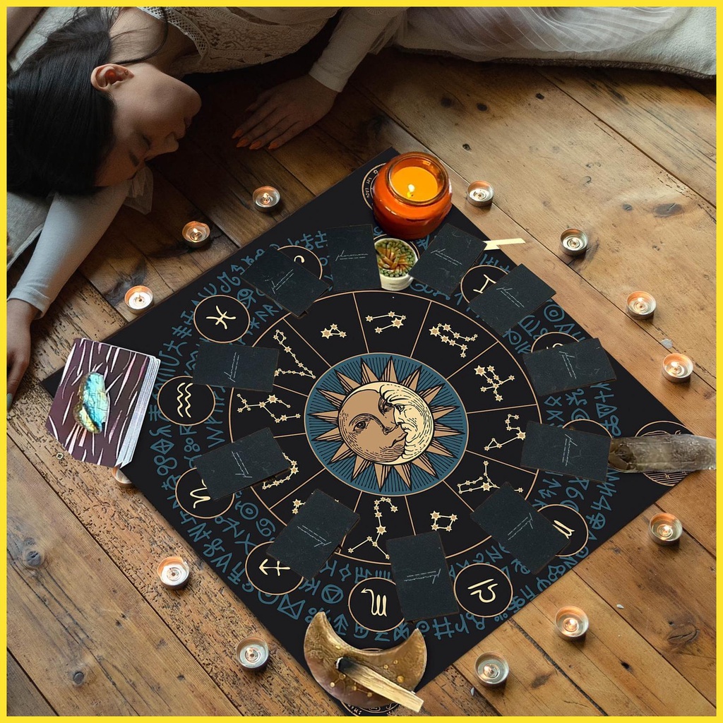 Khăn Trải Bàn tarot Chia Ngăn Trang Trí Phòng Khách kiavn