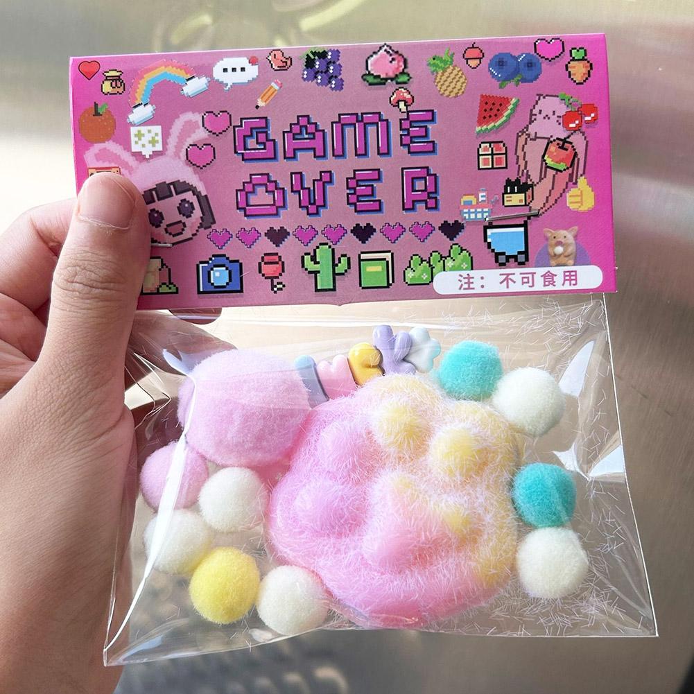 Đồ Chơi Khối Lập Phương Hình Dấu Chân Mèo Bằng Lông Nhung Kích Thước Lớn An Toàn f3u4