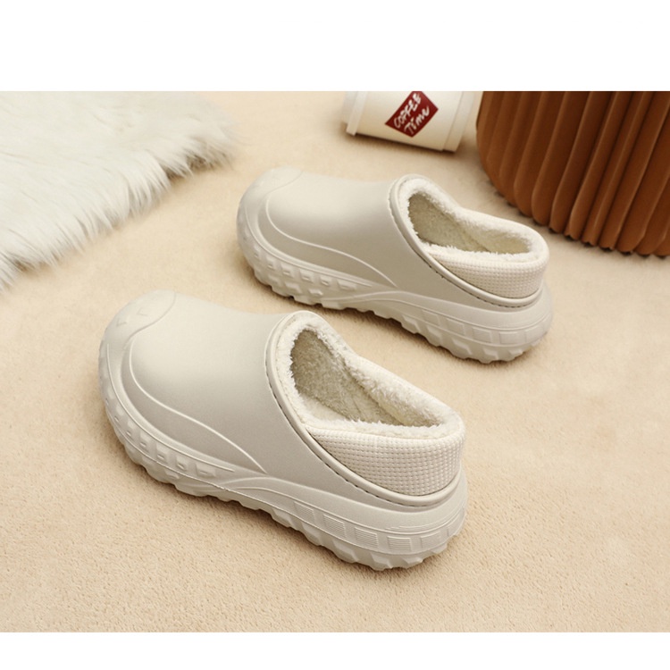 Dép Bông Đi Trong Nhà cotton Đế Dày Chống Nước Giữ Ấm Mùa Đông Phong Cách Mới Cho Cặp Đôi