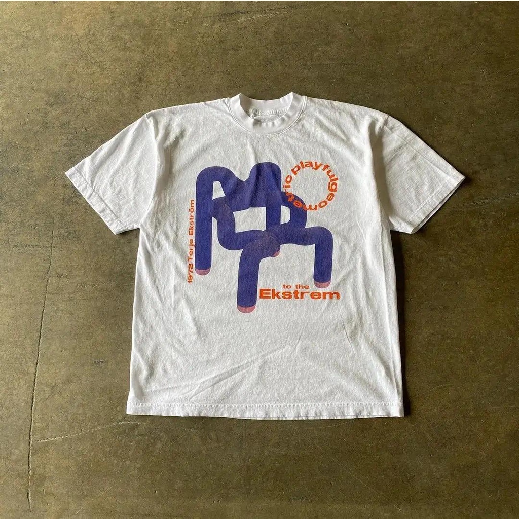 Áo Thun Tay Ngắn Dáng Rộng In Họa Tiết Ghế Thời Trang harajuku 2023 Mới