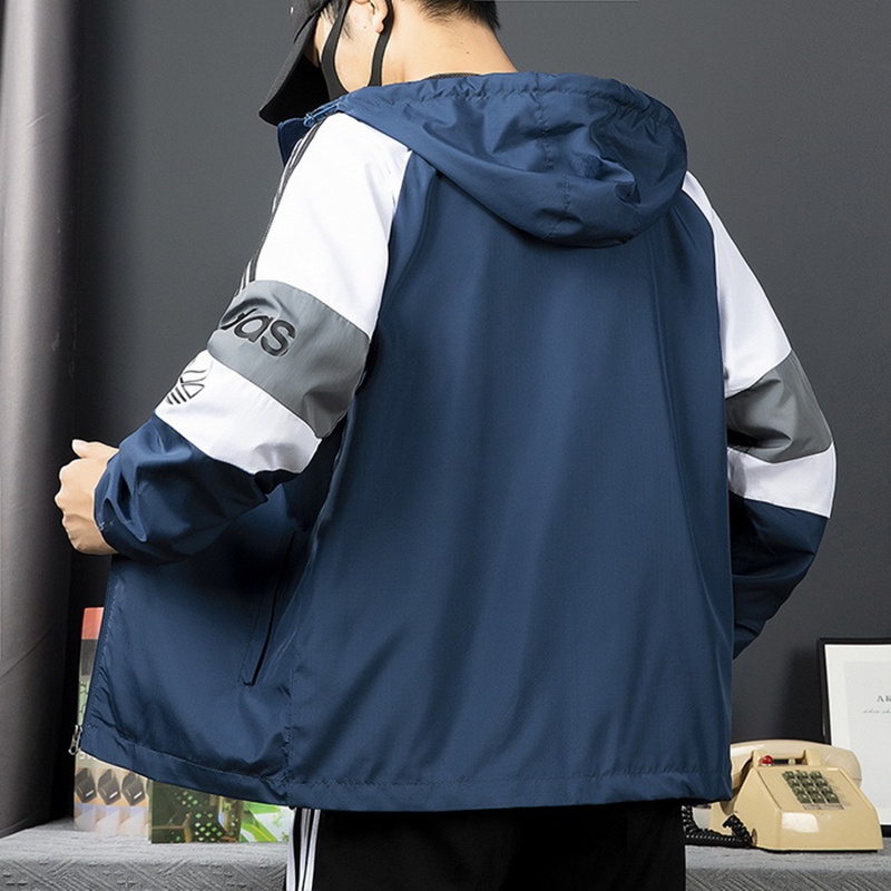 Ad Áo Khoác Gió Thể Thao Ngoài Trời Có Mũ Trùm Đầu size Lớn Chất Lượng Cao Cho Nam