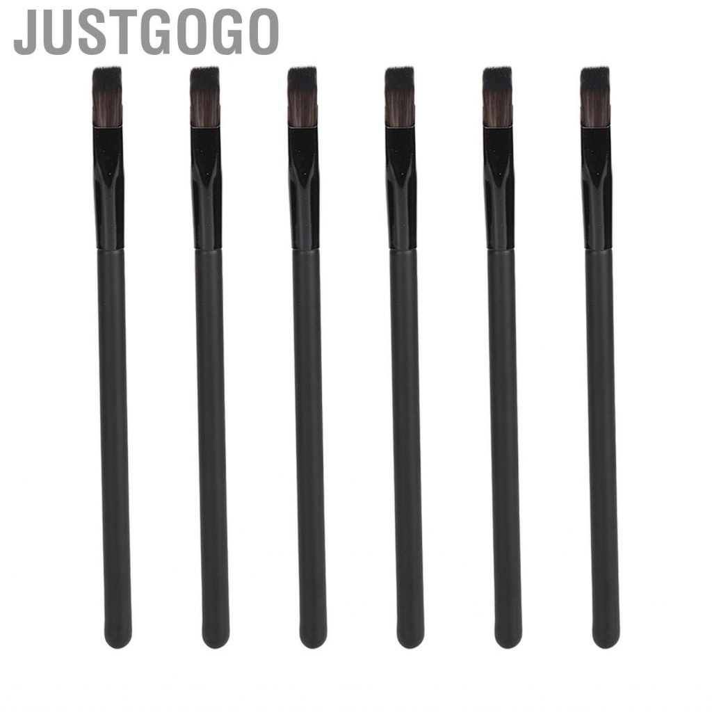 Justgogo 6PCS Eyebrow Brushes Eye Makeup  Brush Square Angled Brow ACM
