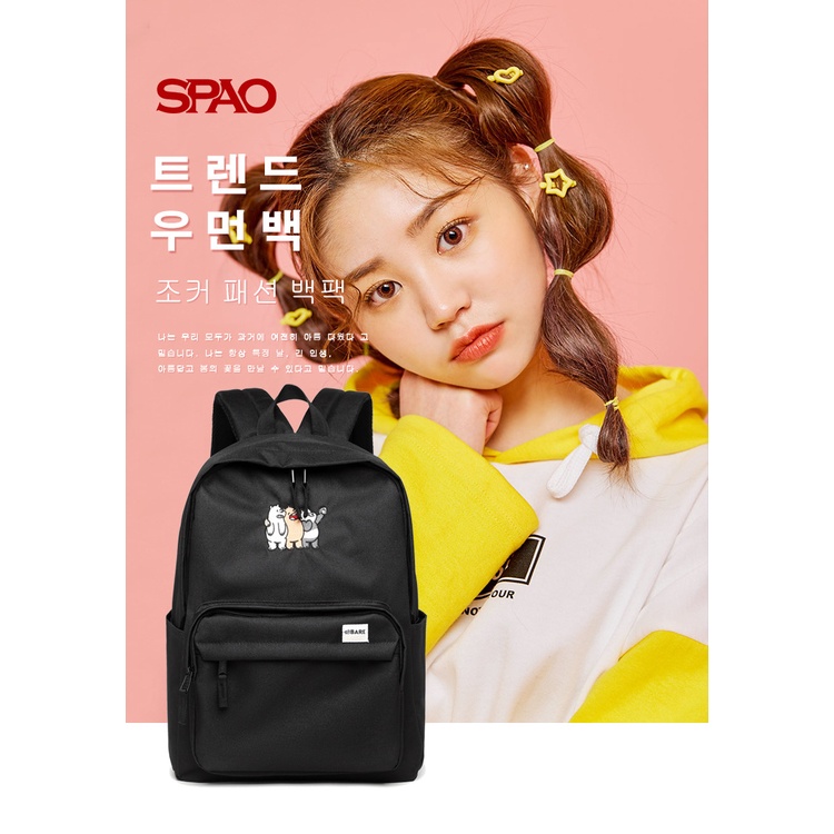 Spao Ba Lô Đựng laptop Chống Thấm Nước In Hình we bare bears