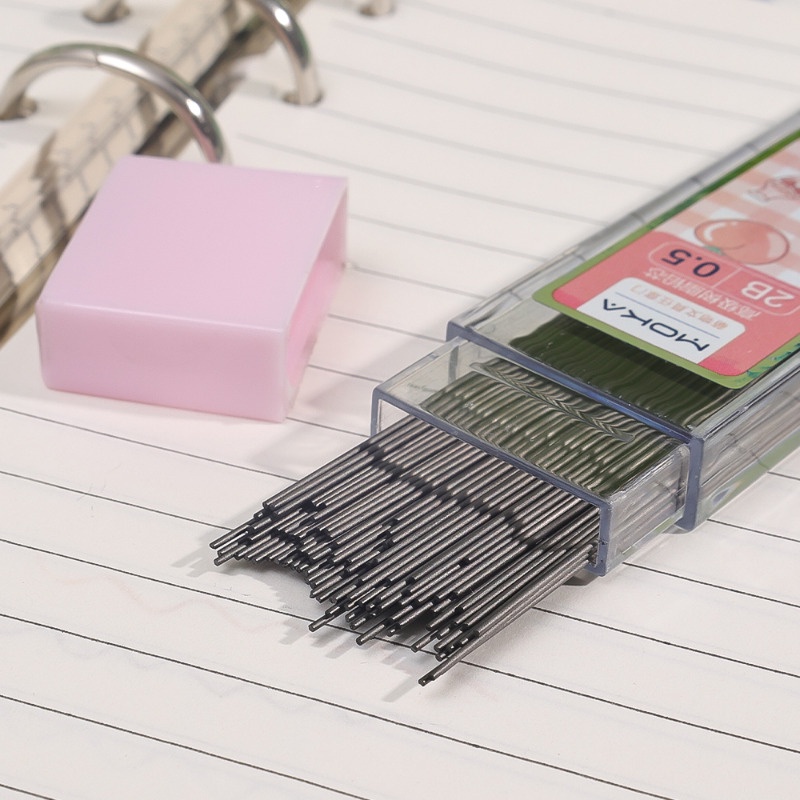 Set 100 Ruột Bút Chì / Ruột Bút Chì Tự Động 0.5mm Họa Tiết Hoạt Hình Có Thể Xóa Được