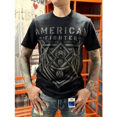 Áo Thun American Đen Dập Nổi_A01