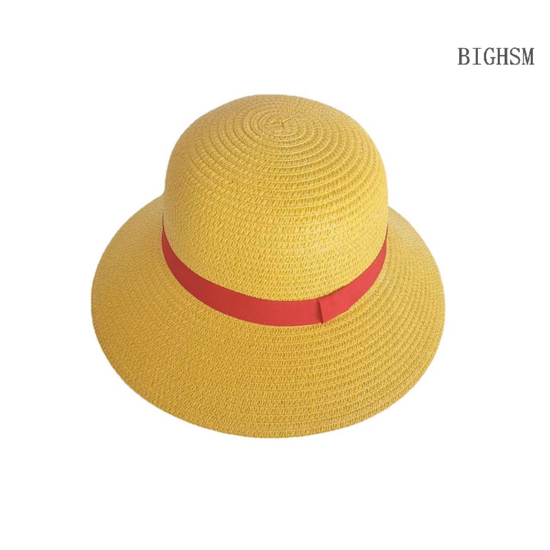 Bighsm Mũ Rơm Thủ Công Hóa Trang Nhân Vật Hoạt Hình one piece luffy Nhật Bản Chống Nắng Ngoài Trời Mùa Hè skk