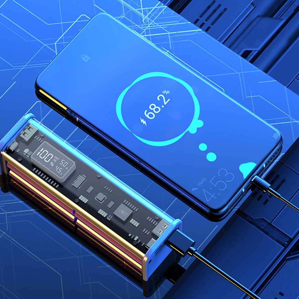 Hộp Pin Sạc Dự Phòng Tự Làm pcbfun 22.5w pd Cho 8 Pin 18650