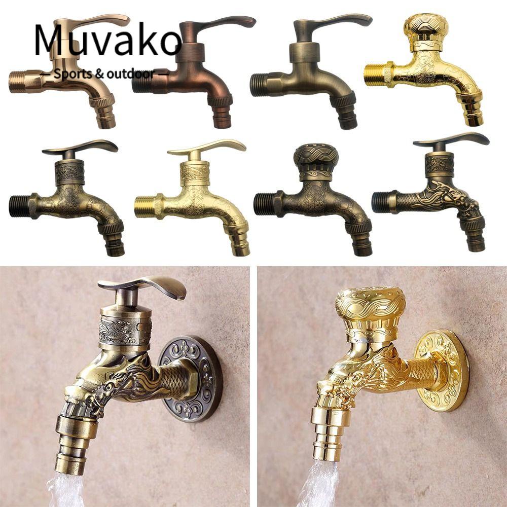 Muvako Đầu Nối Vòi Nước Máy Giặt / Vệ Sinh Bằng Kim Loại Phong Cách vintage Nhỏ Gọn